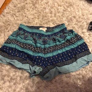 Blue pattern shorts